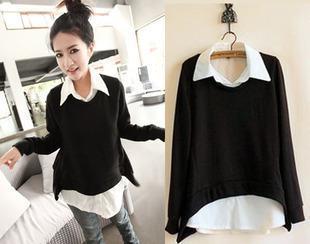 2014秋裝新款 假兩件套針織衫，演繹時(shí)尚女裝新風(fēng)尚