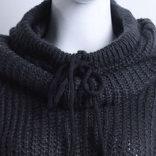 時尚新寵 安都2012冬女裝韓版圍帽毛衣，破洞與圍脖領的完美邂逅